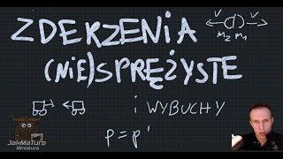 Miniatura Zderzenia sprężyste niesprężyste i wybuchy  Matura Rozszerzona z Fizyki [upl. by Ahsenrad911]