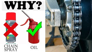 How To BEST LUBRICATE a Motorcycle Chain Whist Traveling  Use Heavy Duty Oil Not Chain Spray [upl. by Ginger]