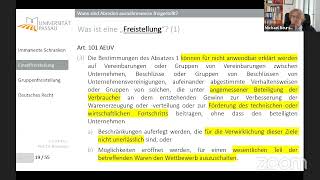 Kartellrecht 03  Kartellverbot  Freistellung 262021 [upl. by Llehsyar]