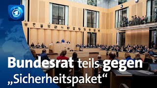 Bundestag verabschiedet „Sicherheitspaket“ – Bundesrat lehnt es in Teilen ab [upl. by Ydneh731]