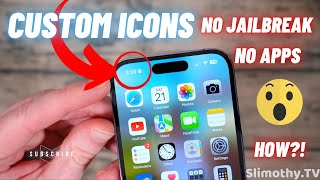 How to Get ANY CUSTOM Icon in Your iPhones Status Bar Leaf Icon Paw Print Icon NO Jailbreak [upl. by Rory]