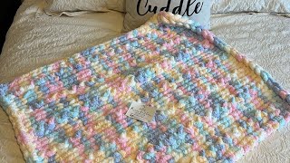 HAND KNIT A CHUNKY BLANKET Herringbone double rib stitch [upl. by Aleiram]