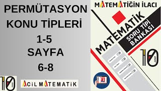 ACİL YAYINLARI 10 SINIF MATEMATİĞİN İLACI SORU TİPİ BANKASI Permütasyon Konu Tipleri 15 [upl. by Jesher449]