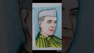 jawaharlal Nehru drawing easysketch art realstic [upl. by Lekar]