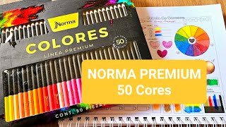 Lápis de cor Norma Premium 50 cores [upl. by Suoiradal]