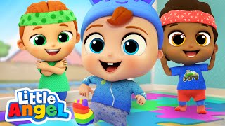 Head Shoulders Knees amp Toes  Little Angel Kids Songs amp Nursery Rhymes [upl. by Yerocal]