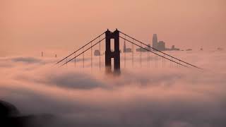 Listen to the Fog Horn at Golden Gate Bridge during Sunrise [upl. by Yecnuahc]