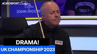 John Higgins LEAVES MIDMATCH after frustration with studio lights 💡  2023 UK Championship Snooker [upl. by Lotus]