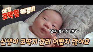 신생아 코막힘 ㅣ 신생아 코딱지 관리하는방법 어렵지않아요 ㅣ 아기코딱지빼기 ㅣ 초보엄마의 신생이코딱지관리 ㅣ 육아꿀팁 ㅣ [upl. by Enillebyam]