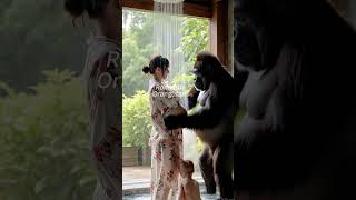 Gorillas Gentle Journeynatureanimals explore beauty happy short shorts funny baby cute [upl. by Giffy]