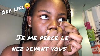 Je me perce le nez en vidéo [upl. by Teevens]