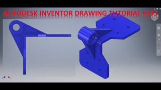 Autodesk Inventor Tutorial for Beginners 355  Inventor 3d Drawing tutorial  Cad Practice 3d [upl. by Geiger]