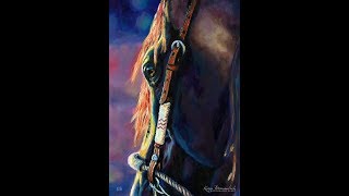 Speed Painting of a Horse with Bridle  Oil Painting Timelapse [upl. by Chas27]