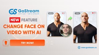 GoStream  How to use AI change face feature on video live stream [upl. by Murton]