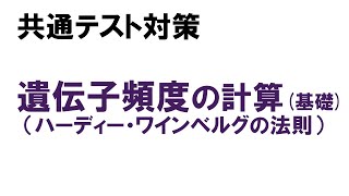 生物「遺伝子頻度の計算（ハーディー・ワインベルグの法則）」共通テスト対策 [upl. by Aivart]