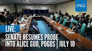 LIVE Senate resumes probe into Alice Guo Pogos  July 10 [upl. by Airretnahs251]