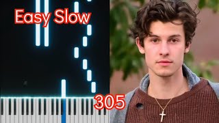 305  Shawn Mendes  Top American Songs  EASY SLOW Piano Tutorial [upl. by Elimaj318]