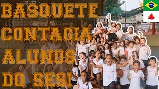 BASQUETE PRA VIDA LEVA BASQUETE PARA 1000 ALUNOS NA ESCOLA SESI [upl. by Eckmann]