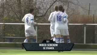 Irre KopfballBogenlampe von Mirco Sebekow SC Staaken  SPREEKICKTV [upl. by Eilsil]