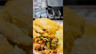 Chicken pot pie thanksgivingfood thanksgivingrecipes chickenpotpie potpie asmrfood [upl. by Ennaharas]