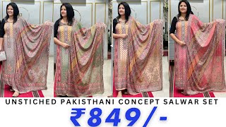 UNSTICHED PAKISTHANI CONCEPT SALWAR SET [upl. by Nekal]