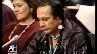 1989  American Indian Activist Russell Means testifies at Senate Hearing [upl. by Lily]