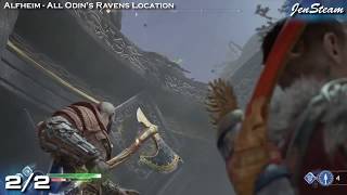 God of War All Odins Ravens in Alfheim Allfather Blinded Trophy [upl. by Rubel]