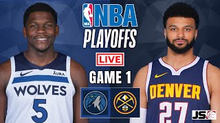 Minnesota Timberwolves vs Denver Nuggets Game 1  NBA Live Scoreboard [upl. by Llered]