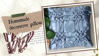 Homemade decorative pillow cover design  canadian smocking pattern tutorial [upl. by Katzir]