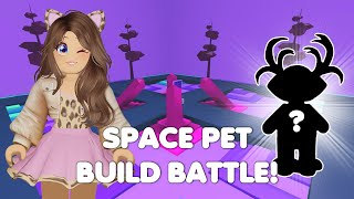 NEW BUILD BATTLE in Adopt me DESIGN YOUR OWN SPACE PET [upl. by Anotal]