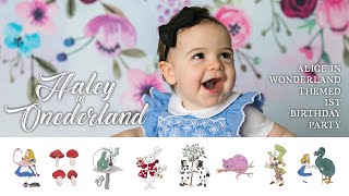 Haley In Onederland  Alice In Wonderland Themed 1st Birthday Party  CreateampCapture [upl. by Jacquie]