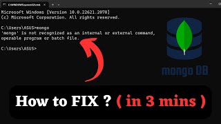 mongo Not Recognized Heres a 3Minute Fix [upl. by Wolsky]