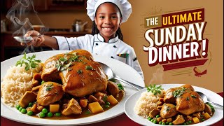 Authentic Jamaican Brown Stew Chicken with Rice and Peas The Ultimate Sunday Dinner Recipe [upl. by Shiverick]