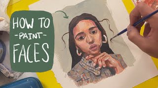 How to paint portraits with acrylic paint  real time tutorial ⭐️ [upl. by Harihs]