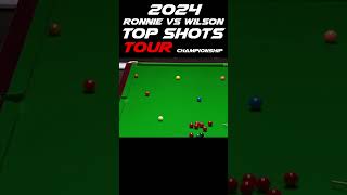 Incredible Snooker Skills OSullivan vs Wilson 🔥  2024 Tour Championship snookermoments skills [upl. by Atsillac735]