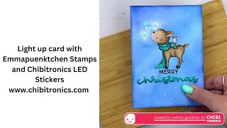 Light up card with EmmaPuenktchen Stamps and Chibitronics LED Stickers [upl. by Alihet]