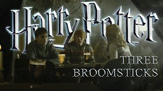 Three broomsticks Inn 🍺 Harry Potter Hogsmeade Ambience ASMR  Fireplace Snow Chatter amp Pub Sounds [upl. by Aaberg]