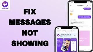 How To Fix And Solve Messages Not Showing On TextNow App  Final Solution [upl. by Kcirred]