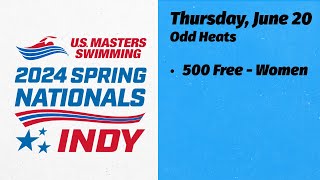 2024 USMS Spring Nationals  Day 1  Thursday June 20  Session 1  Odd Heats Pool [upl. by Jedediah]