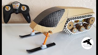 RC snowmobile from cardboard 2024  Як зробити снігохід з картону на пульті [upl. by Enitsirhk]