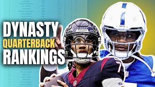 Top 36 Dynasty Quarterback Rankings With Devy Players Included [upl. by Anelec]