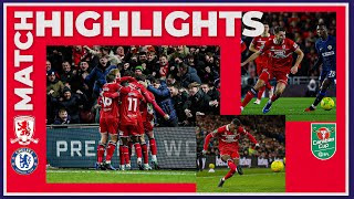 Match Highlights  Boro 1 Chelsea 0  Carabao Cup Semi Final First Leg [upl. by Rolyak]