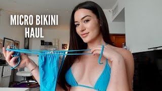 MICRO BIKINI TRY ON HAUL [upl. by Wetzell981]