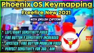 PhoenixOS free fire Keymapping in Tamil 2021  without mouse drag problem Joystick problem [upl. by Atter]