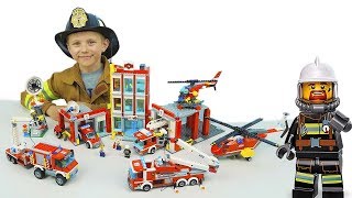 ЛЕГО СИТИ ПОЖАРНЫЕ и Даник  Для детей Lego City 60111 [upl. by Rozelle]