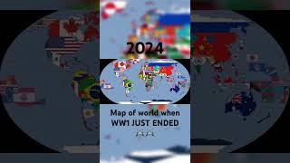 Map of world when WW1 just finished history country world ww1 [upl. by Pederson]