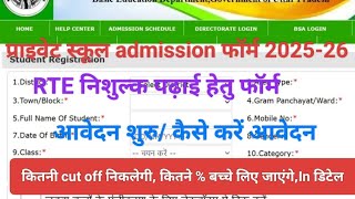 UP RTE Admission 202526 यूपी RTE Admission के लिए रजिस्ट्रेशन शुरू कैसे करना है अप्लाई RTE [upl. by Gusella]