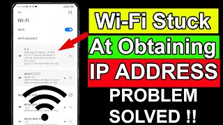 WiFi Stuck at Obtaining IP Address  How to Fix WiFi Stuck At Obtaining IP Address Solved [upl. by Tnomad707]