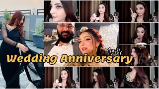 GRWM Black Saree Look on my Wedding Anniversary 💄Glam Makeup Tutorial Jewelry Shoes amp Everything [upl. by Seve]