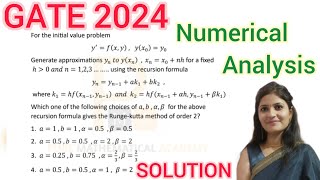 GATE 2024 Mathematics Numerical Analysis Solution  GATE 2024 Math Numerical Analysis QNo 23 [upl. by Namrac]